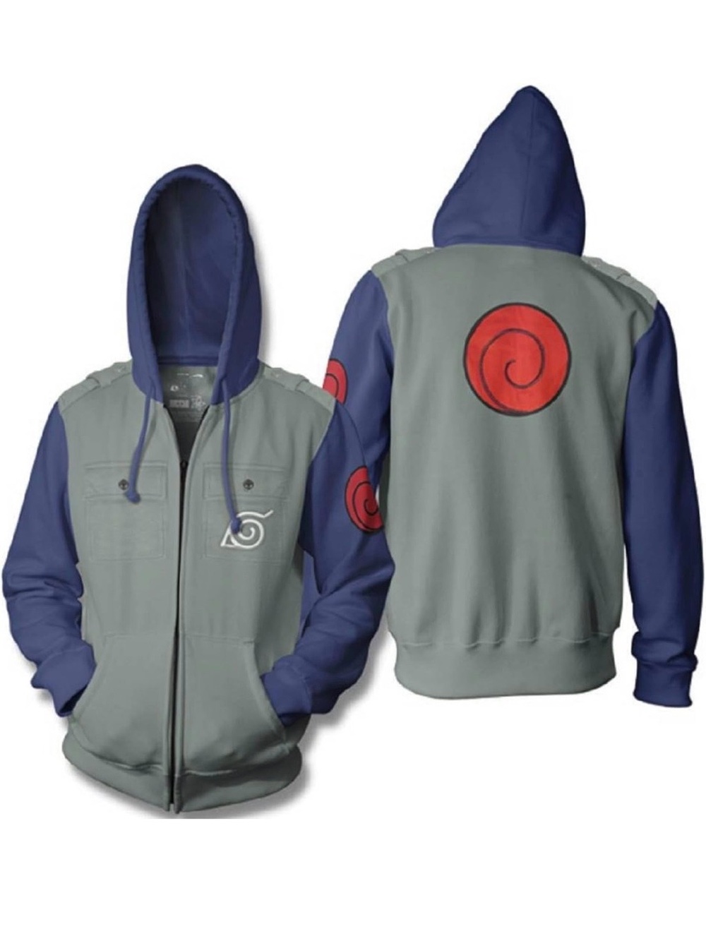 Ripple Junction Naruto Shippuden Kakashi Cosplay Military Adult Zip Hoodie